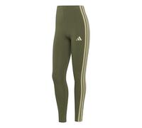 adidas Women's Essentials 3-Stripes Cotton Leggings, Olive strata/Wonder Cargo, S