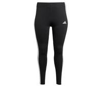 adidas Women's ESSENTIALS 3-STRIPES COTTON LEGGINGS (PLUS SIZE), Black/White, XL Plus