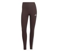 adidas Women's Essentials 3-Stripes Cotton Leggings, Shadow Brown/White, S