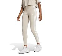 adidas Womens Essentials 3-Stripes Cotton Leggings, Wonder Alumina/White, S