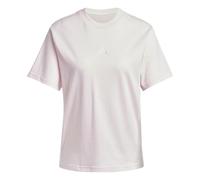 adidas Women's Essentials 3-Stripes Cotton T-Shirt, Clear Pink/White, XS