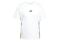 adidas Women's Essentials 3-Stripes Cotton T-Shirt, White L