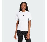 adidas Essentials Cotton 3-Stripes Short Sleeve T-Shirt White Black Women - M