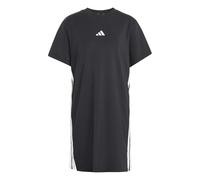 Adidas Essentials 3 Stripes Tee Short Sleeve Short Dress Black S Woman