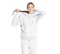 adidas Women's Essentials 3-Stripes Fleece Full-Zip Hoodie, Light Grey Heather/White, S