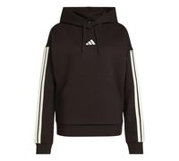 adidas Women's Essentials 3-Stripes Fleece Hoodie Sweatshirt, Aurora Coffee/ivory, M