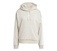 Adidas Essentials 3 Stripes Fleece Hoodie Beige XS Woman