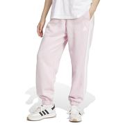 adidas Women's Essentials 3-Stripes Fleece Loose-Fit Joggers - Clear Pink/White - Size: XS