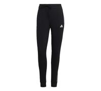 adidas Women's Essentials 3-Stripes Fleece Pants, Black/White, S
