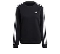 adidas Women's Essentials 3-Stripes Fleece Sweatshirt, Black/White (2023), S