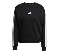 adidas Women's ESSENTIALS 3-STRIPES FLEECE SWEATSHIRT, black/white, XXS