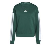 adidas Women's Essentials 3-Stripes Fleece Sweatshirt, collegiate green/ivory, L