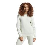 adidas Women's Essentials 3-Stripes Fleece Sweatshirt, linen green, S