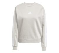 adidas Women's ESSENTIALS 3-STRIPES FLEECE SWEATSHIRT, wonder alumina/white, L