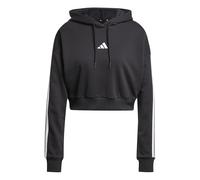 adidas Hoodies Essentials 3-Stripes French Terry Crop Hoodie in Black EU L