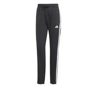 adidas Women's Essentials 3-Stripes French Terry Cuffed Pants, Black/White, XS