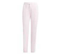 adidas Women's Essentials 3-Stripes French Terry Cuffed Pants, Clear Pink/White, S