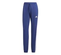 adidas Women's Essentials 3-Stripes French Terry Cuffed Pants, Dark Blue/White, S