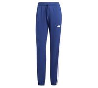 adidas Women's Essentials 3-Stripes French Terry Cuffed Pants, Dark Blue/White, S