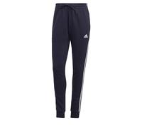 adidas Women's Essentials 3-Stripes French Terry Cuffed Pants, Legend Ink/White, L