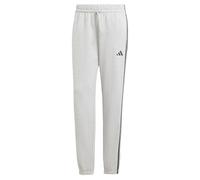 adidas Women's Essentials 3-Stripes French Terry Cuffed Pants, Medium Grey Heather/Black, XS
