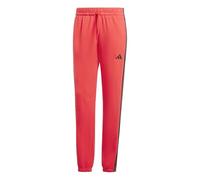 adidas Women's Essentials 3-Stripes French Terry Cuffed Pants, Pure Ruby/Black, XS