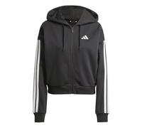 Adidas Essentials 3 Stripes French Terry Full Zip Sweatshirt Black 2XS Woman