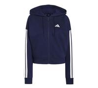 Adidas Essentials 3 Stripes French Terry Full Zip Sweatshirt Blue L Woman