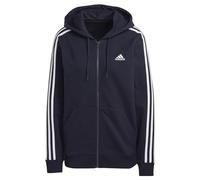 adidas Women's Essentials 3-Stripes French Terry Regular Full-Zip Hoodie, Legend Ink/White, S Short