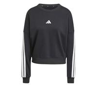 adidas Women's Essentials 3-Stripes French Terry Sweatshirt, black/white, XL