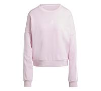 adidas Women's ESSENTIALS 3-STRIPES FRENCH TERRY SWEATSHIRT, clear pink/white, M