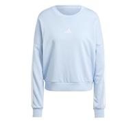 adidas Women's ESSENTIALS 3-STRIPES FRENCH TERRY SWEATSHIRT, glow blue/white, S