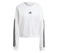adidas Women's Essentials 3-Stripes French Terry Sweatshirt, white/black, XXS