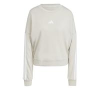 adidas Women's ESSENTIALS 3-STRIPES FRENCH TERRY SWEATSHIRT, wonder alumina/white, XS