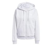 Adidas Essentials 3 Stripes Fleece Full Zip Sweatshirt White L / Regular Woman