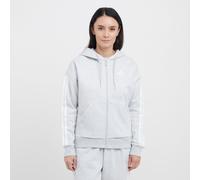 adidas Women's Essentials 3-Stripes Full-Zip Fleece Hoodie, White S