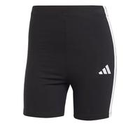 adidas Women's ESSENTIALS 3-STRIPES HIGH WAISTED BIKER SHORTS, Black/White, M