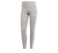 adidas Women's Essentials 3-Stripes High-Waisted Single Jersey Leggings, Medium Grey Heather/White, L