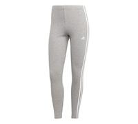 adidas Women's Essentials 3-Stripes High-Waisted Single Jersey Leggings, Medium Grey Heather/White, M