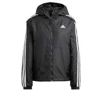 adidas Womens Essential 3-Stripes Insulated Hooded Jacket Black XS