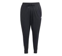 adidas Women's Essentials 3-Stripes Jogger Pants (Plus Size), Black/White, 3XL Plus