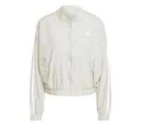 adidas Women's ESSENTIALS 3-STRIPES LIFESTYLE WOVEN BOMBER JACKET, wonder alumina/white, M