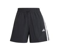 adidas Women's Essentials 3-Stripes Lifestyle Woven Shorts, Black/White, XS