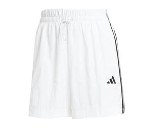 adidas Women's Essentials 3-Stripes Lifestyle Woven Shorts, White/Black, XXL