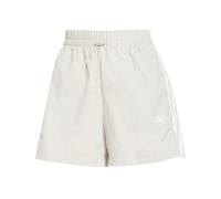 adidas Women's Essentials 3-Stripes Lifestyle Woven Shorts, Wonder Alumina/White, L