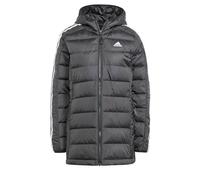 adidas Women's Essentials 3-Stripes Light Down Hooded Parka, Black, XL