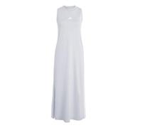 adidas Women's Essentials 3-Stripes Long Racerback Dress, Halo Silver/White, L