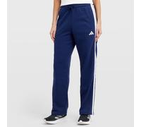 adidas Women's Essentials 3-Stripes Open-Hem Fleece Pants, Dark Blue / White L