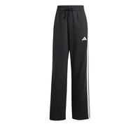 adidas Women's Essentials 3-Stripes Open Hem French Terry Pants, Black/White, XL