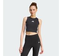 adidas Essentials 3-Stripes Sleeveless T-Shirt Pure Black Women - M